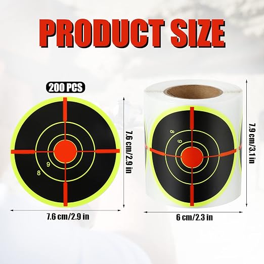 4" ADHESIVE SPLATTER TARGETS - 200 PER ROLL (4200)