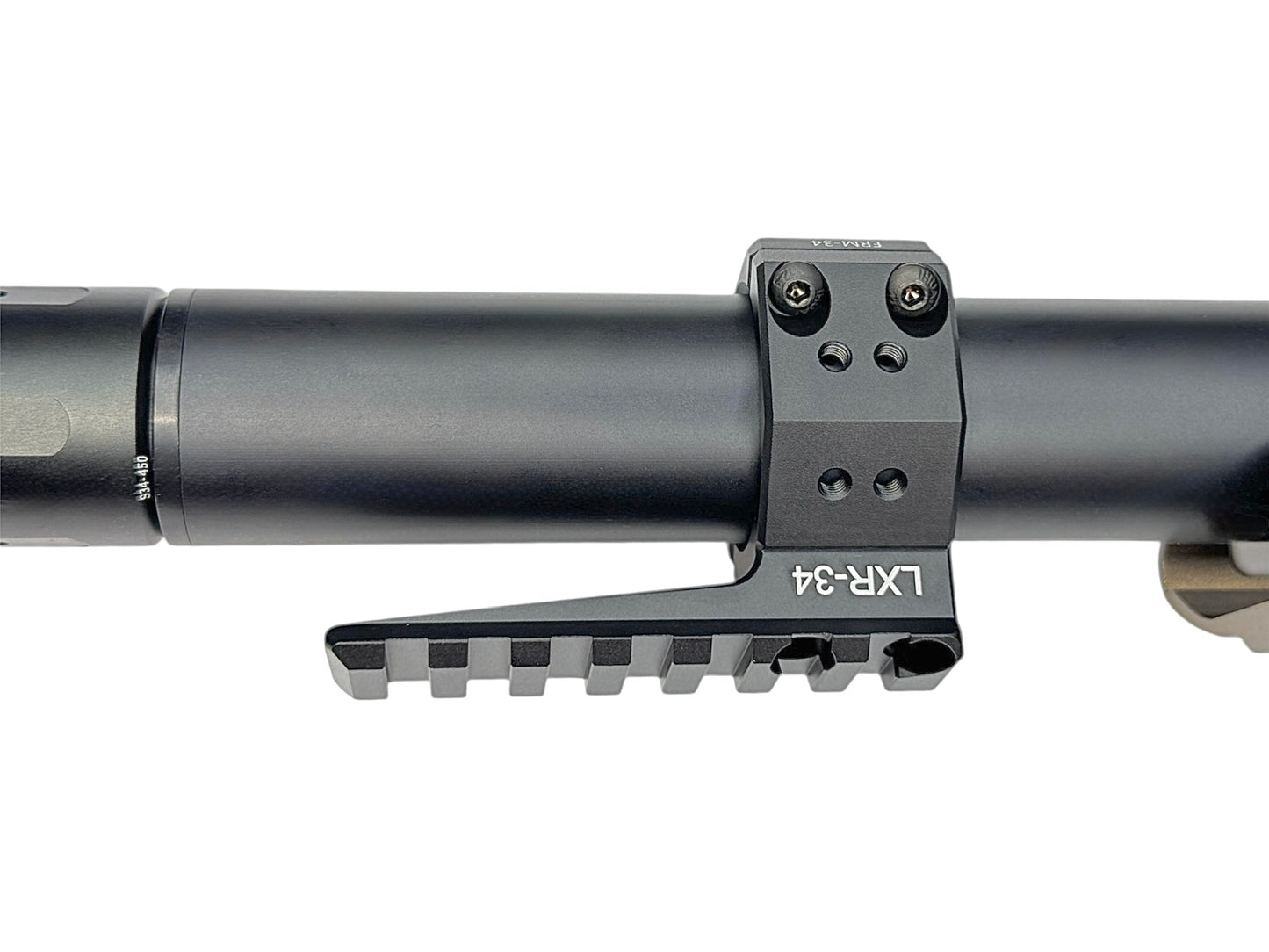 34mm Universal Ring Mount Picatinny Rail Extension – Scope & Air Tube Clamp System LXR-34 + ERM-34