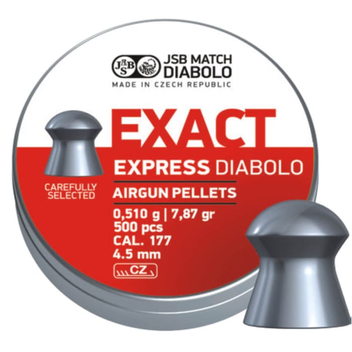 JSB Diabolo Exact Express 4.5mm 7.87Gr 500/Tin **No Returns