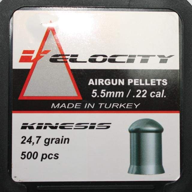 Velocity Airgun Pellets Kinesis.22 24.7 Grain / 500S -