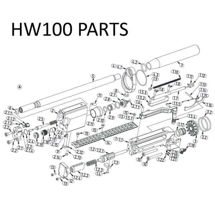 Weihrauch spare seal for HW100 cal 4.5mm & 5.5mm (6.2677)