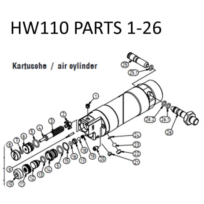 Weihrauch spare seal for HW110 (6.2977) Cal 5.5mm - Spare