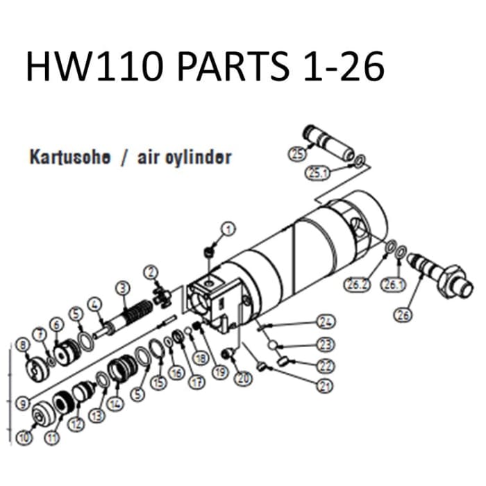 Weihrauch spare seal for HW110 (6.2977) Cal 5.5mm - Spare