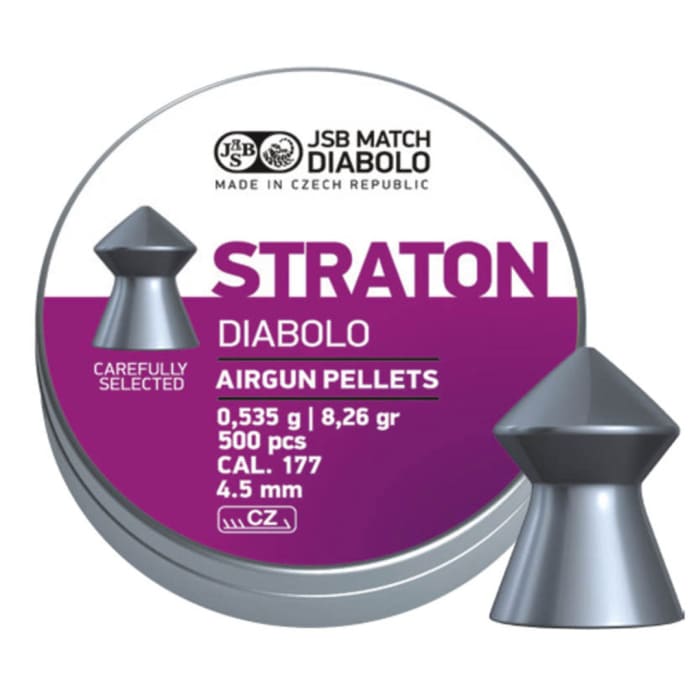 JSB Diabolo Straton Jumbo Monster 4.5mm .177 Cal 8.26 Grain Airgun Pellets