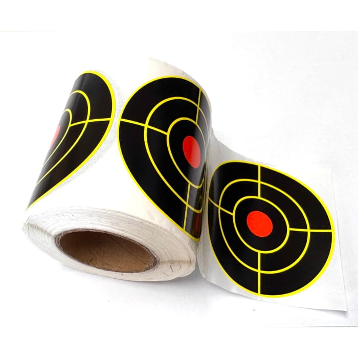 3’’ (100 per roll) Adhesive Splatter Targets (Black red