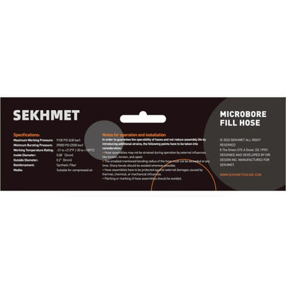 [40’’] Sekhmet Flexible & Light DN2 Microbore fill hose 1/8