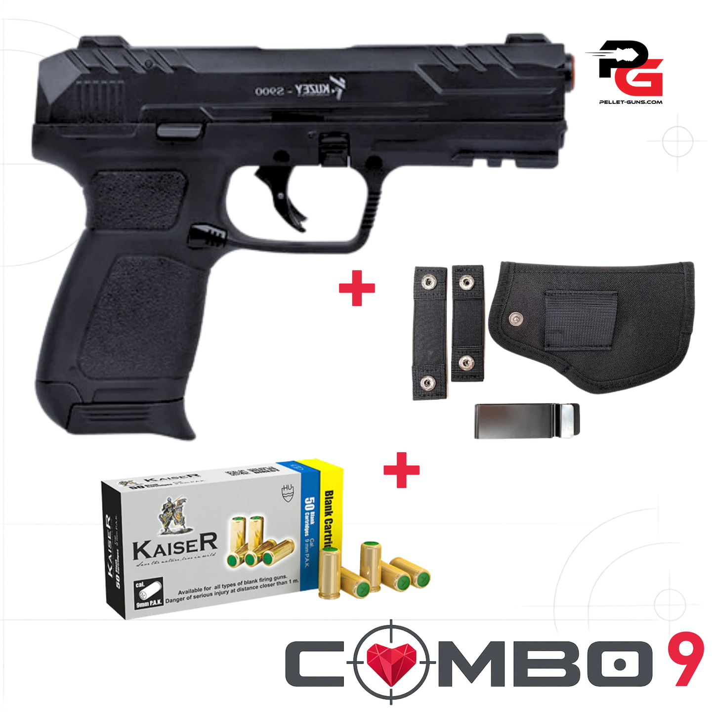 Kuzey S900 Black Blank Firing Gun