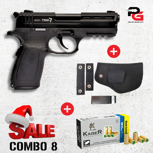 COMBO SPECIAL - Kuzey S320 Black Blank Firing Gun