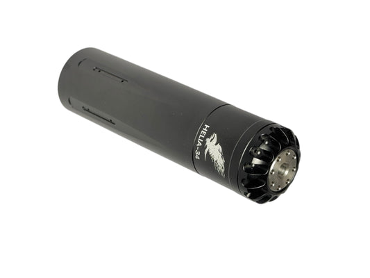 HELIA-S34 Airgun Sound Moderator / Suppressor Interchangeable Caliber (Ideal For FX Panthera, King, DRS) L125mm D34mm