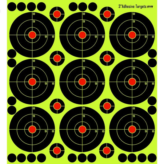 ADHESIVE SHOOTING TARGETS, 3 INCH - 25 PER PACK