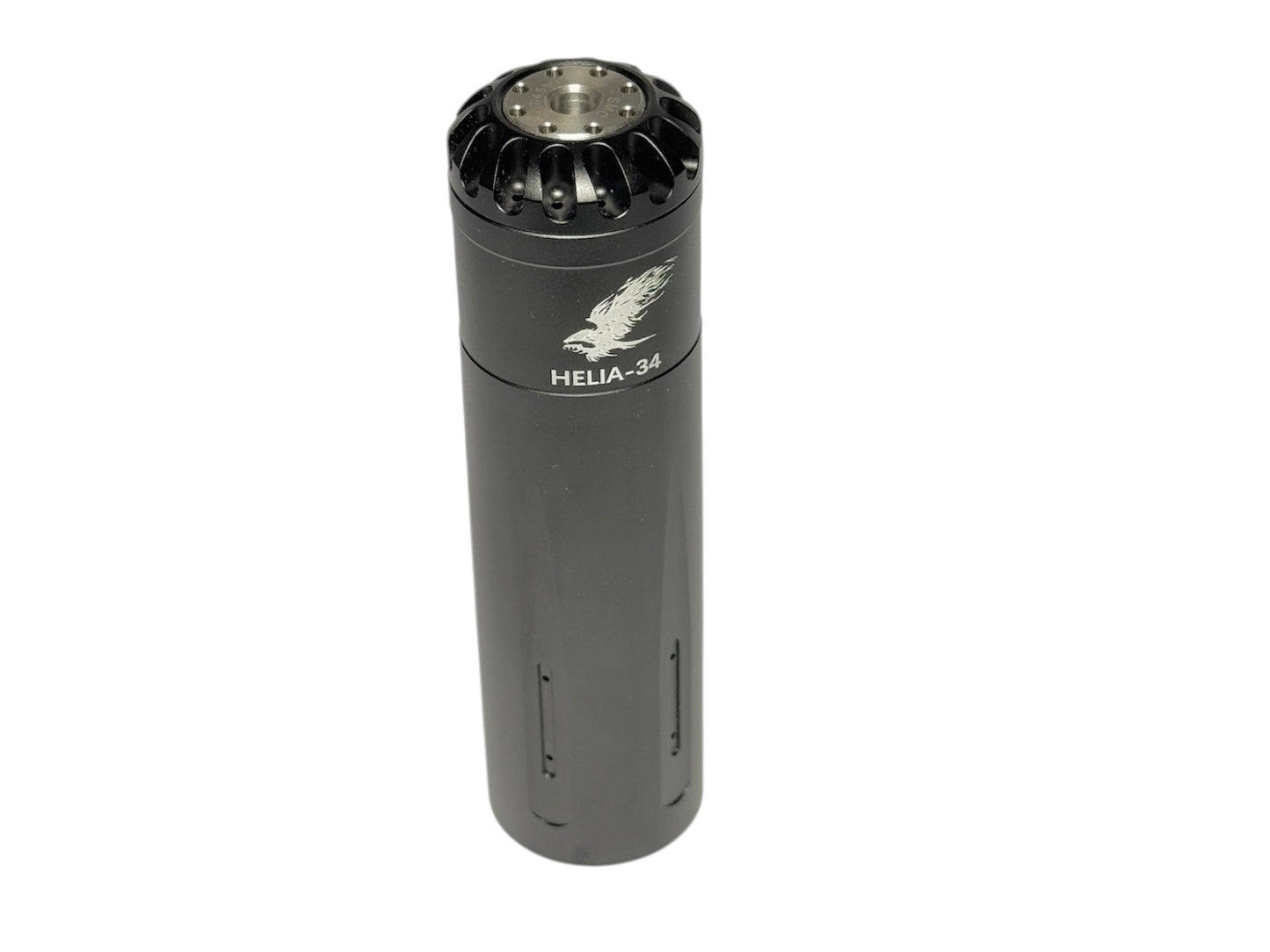 HELIA-S34 Airgun Sound Moderator / Suppressor Interchangeable Caliber (Ideal For FX Panthera, King, DRS) L125mm D34mm