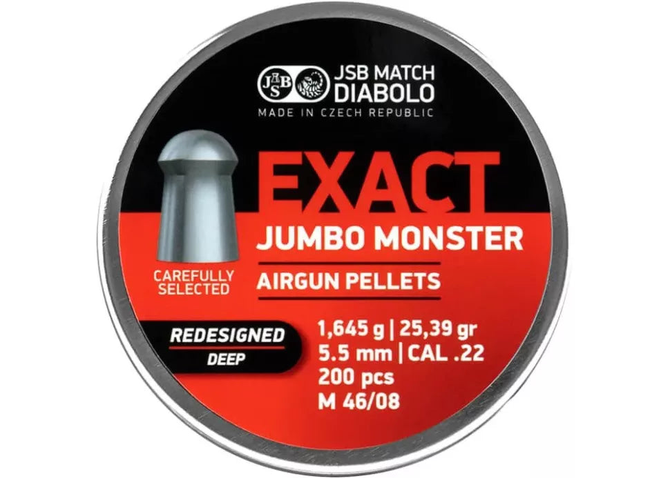 JSB Exact Jumbo Monster Deep 5.52, 200 per tin, 25.39 grain