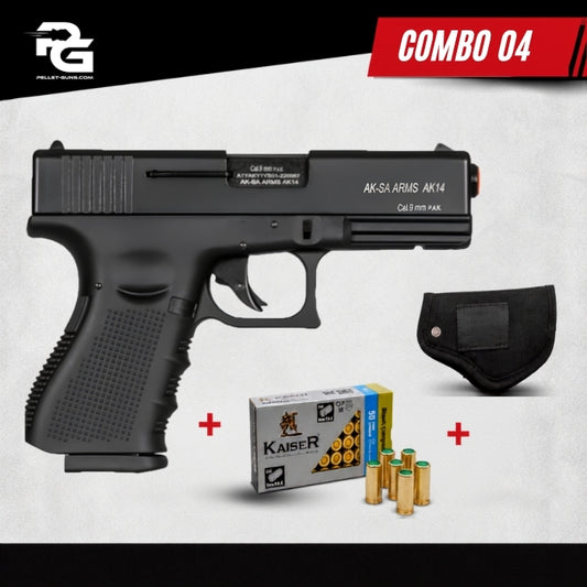 COMBO DEAL - AKSA Arms Model AK-14 Blank Gun - Black