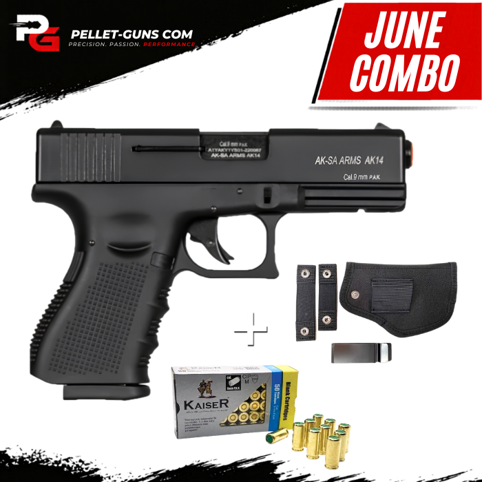 COMBO SPECIAL - AKSA Arms Model AK-14 Blank Gun - Black