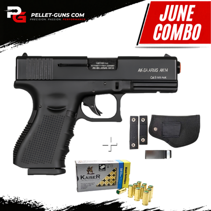 COMBO SPECIAL - AKSA Arms Model AK-14 Blank Gun - Black