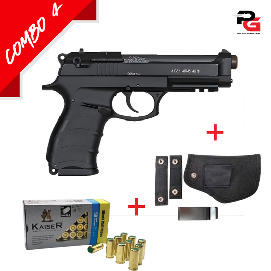 COMBO SPECIAL - AKSA Arms Model AK-18 Blank Gun - Black