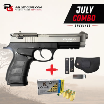 COMBO DEAL - AKSA Arms Model AK-18 Blank Gun - Black & Fume