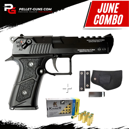 COMBO DEAL - Niksan BP44 Blank Firing Pistol 9mm P.A.K - Black (Semi & Fully Automatic Firing)