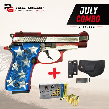 COMBO DEAL - Niksan BP84 Patriot American Flag Blank 9mm P.A.K