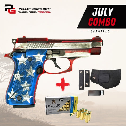 COMBO DEAL - Niksan BP84 Patriot American Flag Blank 9mm P.A.K