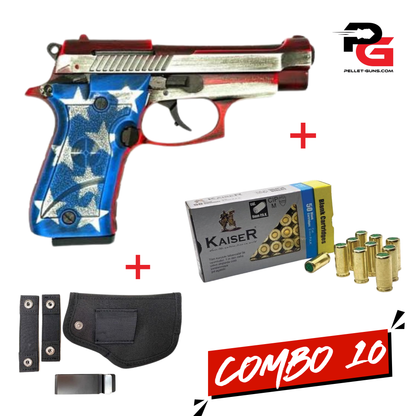 COMBO SPECIAL - Niksan BP84 Patriot American Flag Blank 9mm P.A.K