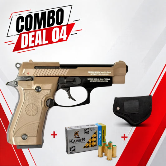 COMBO SPECIAL - Niksan BP84 Blank Firing 9mm P.A.K - Tan/Khaki