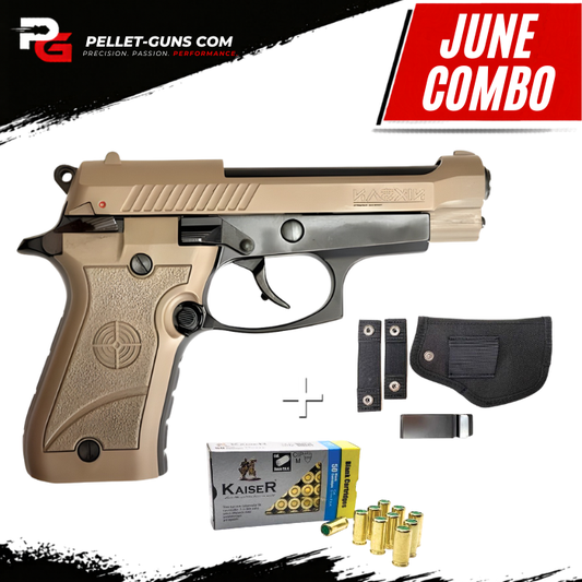 COMBO DEAL - Niksan BP84 Blank Firing 9mm P.A.K - Tan/Khaki