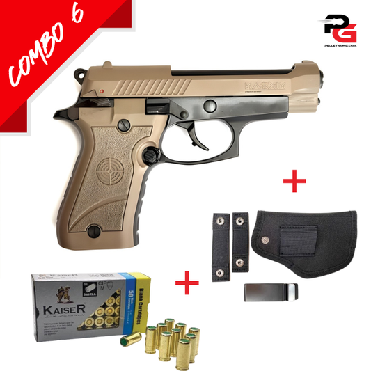 COMBO SPECIAL - Niksan BP84 Blank Firing 9mm P.A.K - Tan/Khaki
