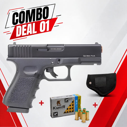 COMBO DEAL - Kuzey GN19 Blank Gun - Black
