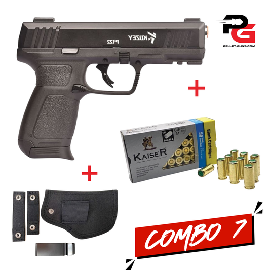 COMBO SPECIAL - Kuzey P122 Blank Firing Gun - Black