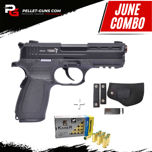 COMBO DEAL - Kuzey S320 Black Blank Firing Gun