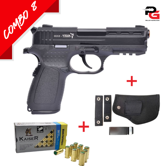 COMBO SPECIAL - Kuzey S320 Black Blank Firing Gun