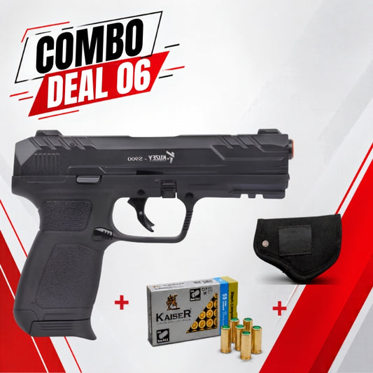 COMBO DEAL - Kuzey S900 Black Blank Firing Gun