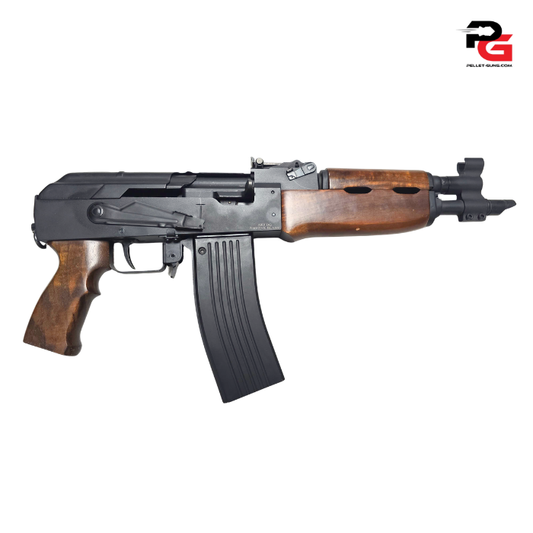 AK 47 Short 9mm PAK Blank Firing Gun, Wooden Stock