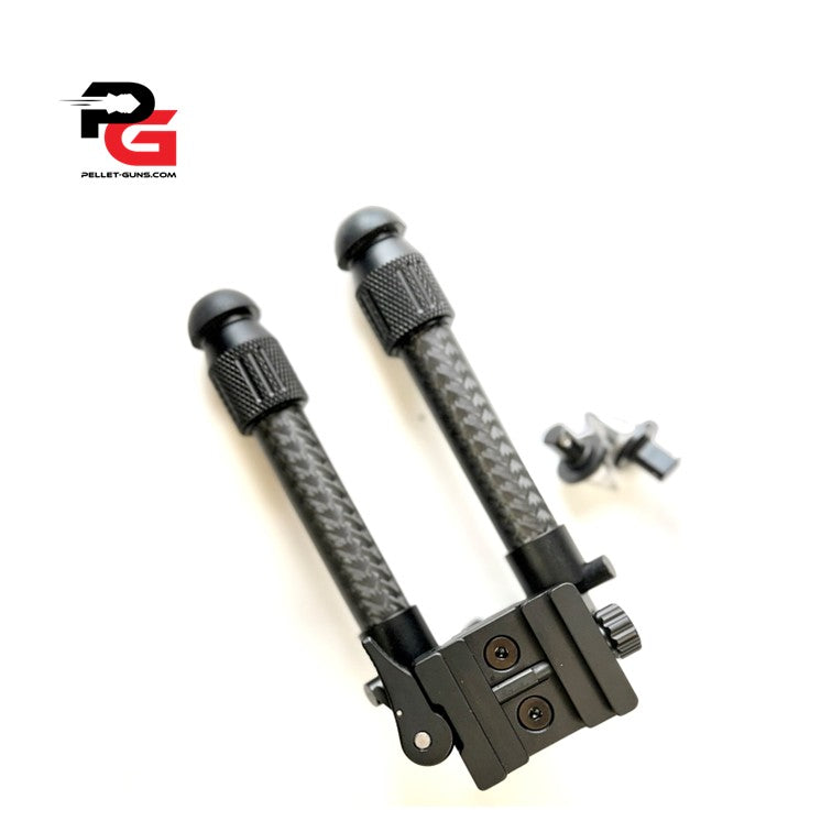 Carbon Fibre Bipod with standard and spike feet