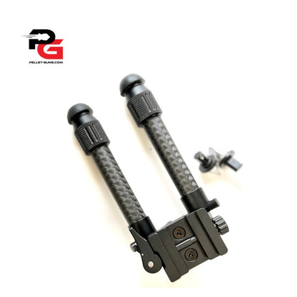 Carbon Fibre Bipod with standard and spike feet