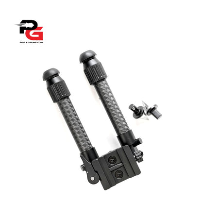 Carbon Fibre Bipod with standard and spike feet