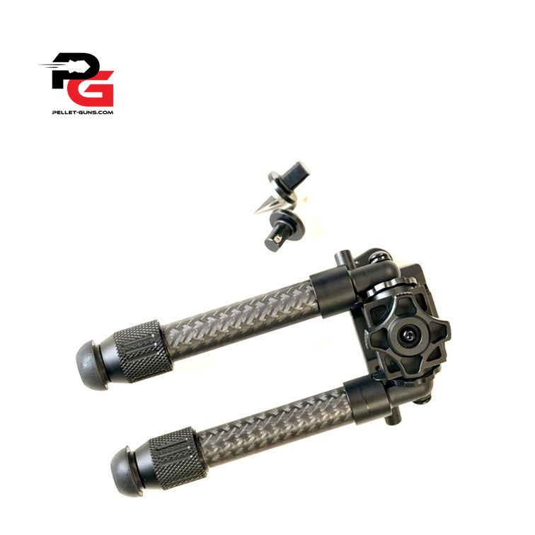 Carbon Fibre Bipod with standard and spike feet