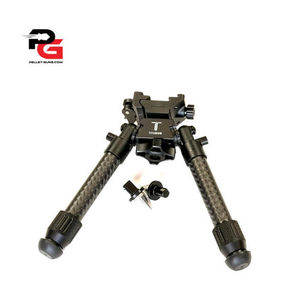 Carbon Fibre Bipod with standard and spike feet