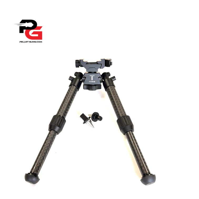 Carbon Fibre Bipod with standard and spike feet