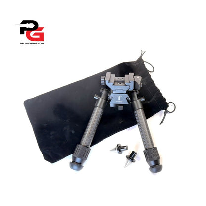 Carbon Fibre Bipod with standard and spike feet