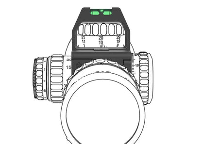 VECTOR OPTICS TURRET MARK READER WITH BUBBLE LEVEL - 34MM