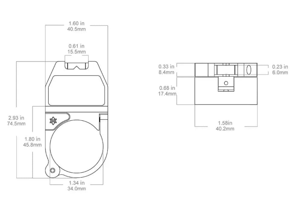 VECTOR OPTICS TURRET MARK READER WITH BUBBLE LEVEL - 30MM
