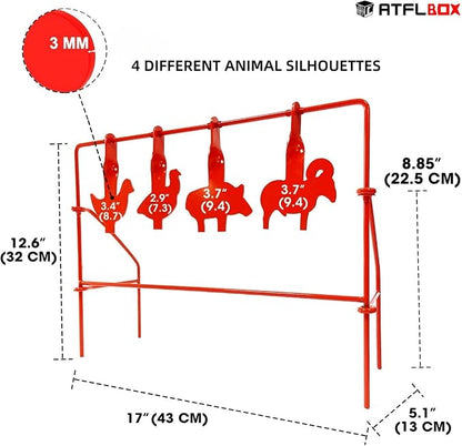 SPINNING TARGET - HEAVY DUTY (RAM, PIG, FOWL X 2) 32X43X13CM 5MM THICKNESS