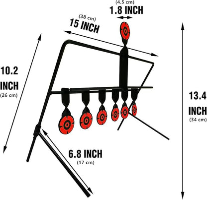 METAL FIELD TARGET / RESET TARGET / 6 PLUS 1 (105515-6) HEAVY DUTY - 5MM THICKNESS