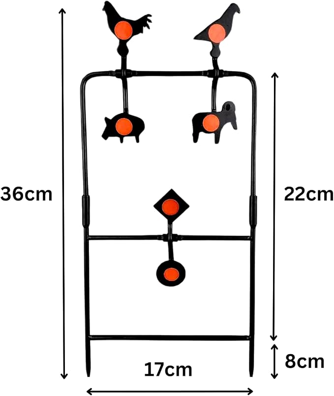 SPINNING TARGET - HEAVY DUTY - 17.5X36CM - 5MM THICKNESS