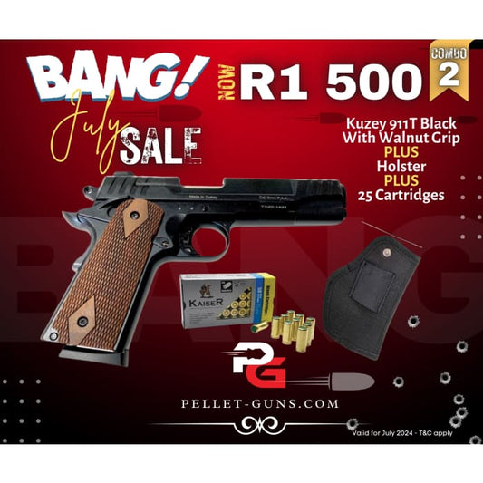 Bang! July Sale Combo 2: Kuzey 911T Black With Walnut Grip