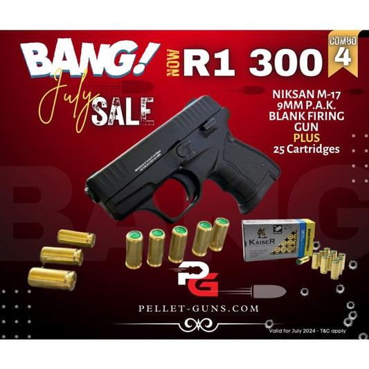Bang! July Sale Combo 4: NIKSAN M-17 9MM P.A.K. BLANK