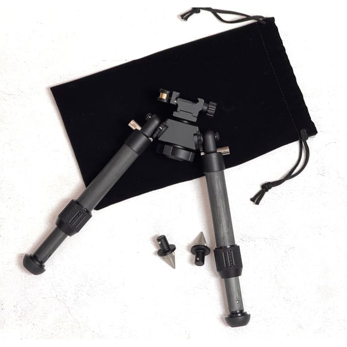 Carbon Fibre Bipod with standard and spike feet