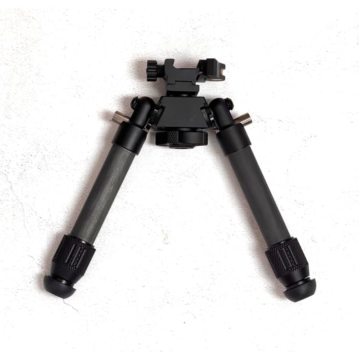 Carbon Fibre Bipod with standard and spike feet